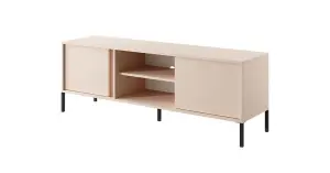 Elegant Beige Dast TV Cabinet (H)540mm (W)1530mm (D)400mm Modern Entertainment Centre with Spacious Storage