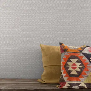 Grandeco Kazue Moroccan Textured Wallpaper, Grey