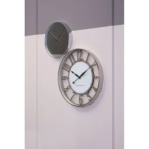 Interiors by Premier Bailie Chrome/Mirror Wall Clock