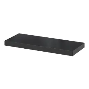 GoodHome Cusko Black Rectangular Floating shelf (L)60cm x (D)23.5cm