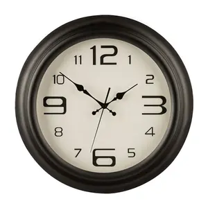 Interiors by Premier Matt Black Metal Wall Clock