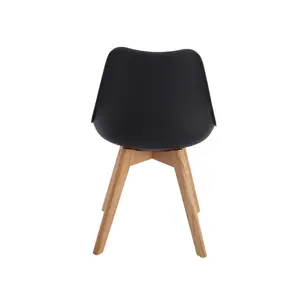 Nero Upholstered Dining Chair (Set of 2) Black / Beech