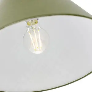 12 Olive Green Cotton Coolie Lampshade Suitable for Table Lamp or Pendant