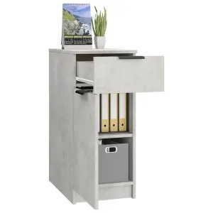 Berkfield Desk Cabinet Concrete Grey 33.5x50x75 cm Engineered Wood