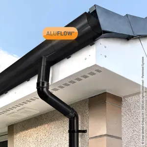 Aluflow Rock N Lock Black Half round Gutter Bracket