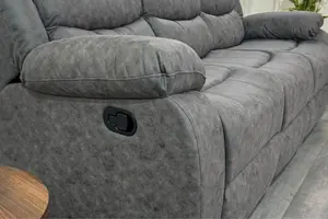 PS Global Brooklyn 3+1+1 Fabric Reclining Sofa Set