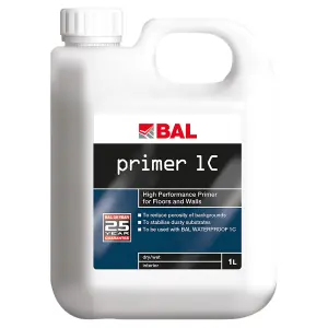 BAL Rapid-Drying Primer 1C for Plaster & Cement Boards, 1 Litre