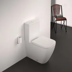 Ideal Standard i.life S White Back to wall Square Toilet set with Soft close seat & Close coupled cistern