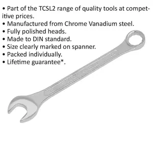 Premium 22mm Chrome Vanadium Combination Spanner with Polished Finish