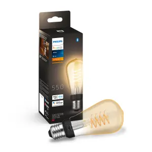 Philips Hue LED Cool white & warm white ST64 Non-dimmable Light bulb