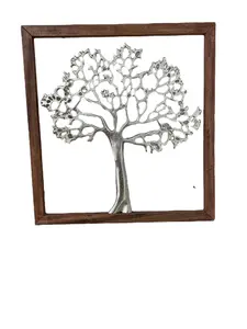 Large Silver Tree Of Life In A Frame, 46cm