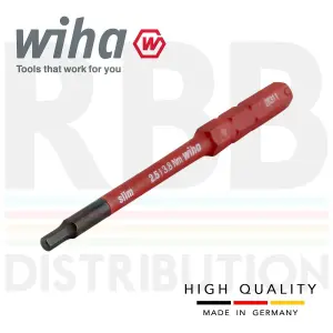 Wiha Slimbit Hex Screwdriver 2.5mm Hexagon Head 1000v VDE Electrician 75mm 37224