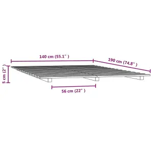 Berkfield Bed Frame 140x190 cm Solid Wood Pine