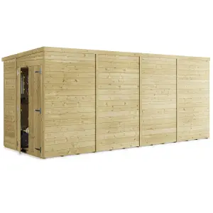 BillyOh Switch Tongue and Groove Pent Wooden Shed - 16x6 Windowless - 15mm Thickness