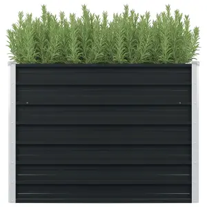 Berkfield Raised Garden Bed Anthracite 100x100x77 cm Galvanised Steel