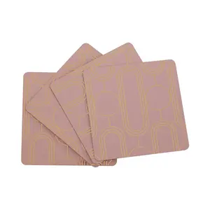 Maison by Premier Frosted Deco Set Of 4 Pink Coasters