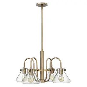 Elstead Congress Multi Arm Chandelier Brushed Caramel Finish, E27