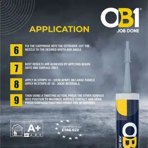 OB1 Hybrid Sealant & Adhesive Silver 290ml