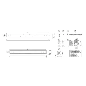 P Shape Bathtub, Front Panel and Screen with Rail - Chrome Profile