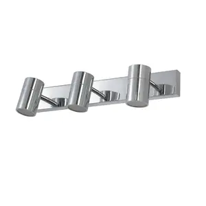 Tellot Silver Chrome effect 3 Light Bathroom Wall light