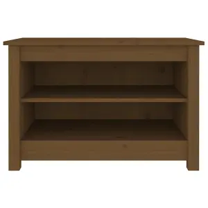 Berkfield Shoe Bench Honey Brown 70x38x45.5 cm Solid Wood Pine