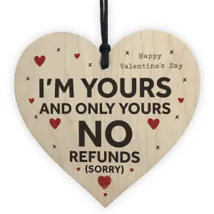 Red Ocean Funny Valentines Day Gift Idea For Him Her Novelty Wood Heart Gift For Boyfriend