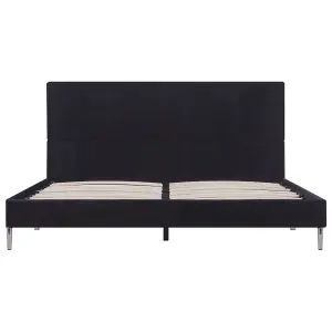 Berkfield Bed Frame Black Fabric 135x190 cm 4FT6 Double