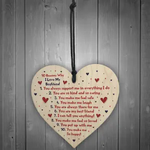 Handmade 10 Reasons Why I Love You Gift For Boyfriend Valentine's Day Anniversary Gift