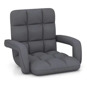 COSTWAY Floor Gaming Chair for Adults with Back Support Indoor Chaise Lounge Recliner