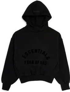 Fear Of God Essentials Kids Logo Hoodie - Black - 6/7