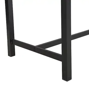 Industrial Bar Table Set with 4 Chairs, Counter Height Kitchen Table and Chairs, Modern Minimalist Style, Black and Grey