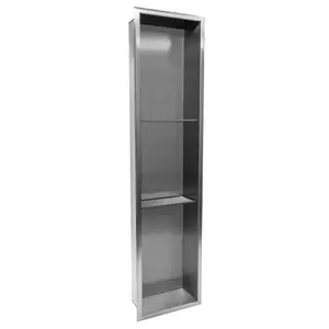 Thermopanel 304 Stainless Steel Recess Shower Niche Shelved - Stainless Steel (204x915x103mm)