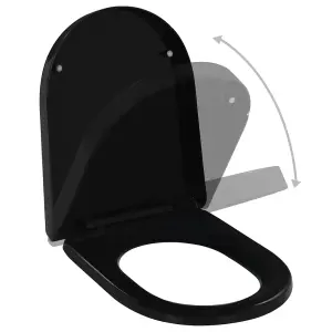 Soft-close Toilet Seat with Quick-release Design Black