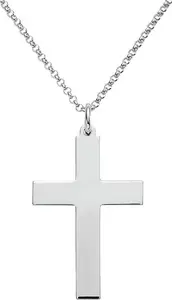 Revere Sterling Silver Large Cross Pendant Necklace