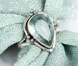 Aquamarine Gemstone 925 Sterling Silver Handmade Stylish Ring All Size