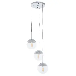 Interiors by Premier Revive Chrome Finish 3 Pendant Light