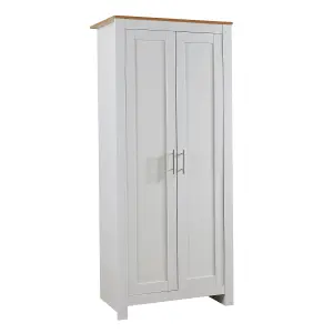 Home Source Camden 2 Door Bedroom Wardrobe Storage Unit White