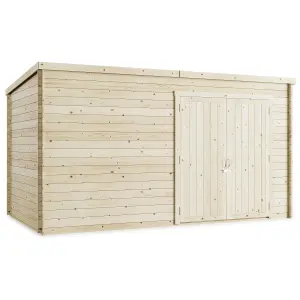 BillyOh Pro Pent Log Cabin Wooden Shed - W4.0m x D2.0m (13 x 7ft) - 28mm Thickness