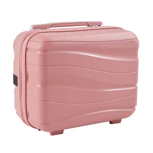 4PCS Lockable PP Travel Suitcase Set in Rose Gold