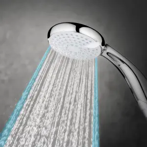 Mira Nectar Chrome effect 4-spray pattern Shower head, 193mm