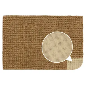 JVL Tallis Boucle Coir Latex Backed Door Mat, 40x60cm