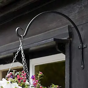 16in Forge Round Hook for Artificial Garden Hanging Baskets