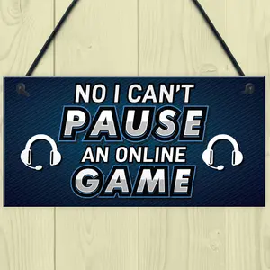 Funny Gamer Gift Gaming Sign For Boys Bedroom Man Cave Gift For Men