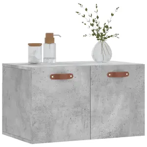 Berkfield Wall Cabinet Concrete Grey 60x36.5x35 cm Engineered Wood