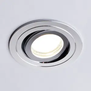 Litecraft 2 Pack Chrome 1 Lamp Modern Bathroom Downlights