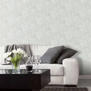 Galerie Nostalgie Silver Grey Distressed Wall Smooth Wallpaper