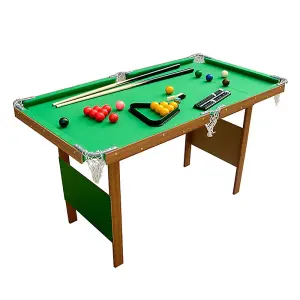 Junior 4ft Snooker/Pool Table With Pool Balls And 2 Cues