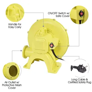 Costway 450W Electric Air Blower Pump Fan Inflatable Bouncy Castle Jumper Bouncer Blower