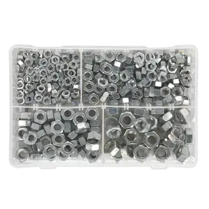 Sealey Steel Nut Assortment 320pc 1/4"-1/2"UNF AB029SN