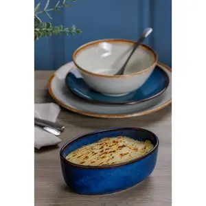 Mason Cash Reactive Blue Oval Pie Dishes (set of 2) (Set of 2)